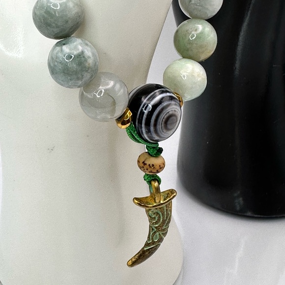 IMMORTALITY AMAZONITE NATURAL STONES BRACELET size 7” - Picture 5 of 13